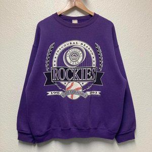Vintage 1993 Colorado Rockies MLB Logo 7 Crewneck Sweatshirt